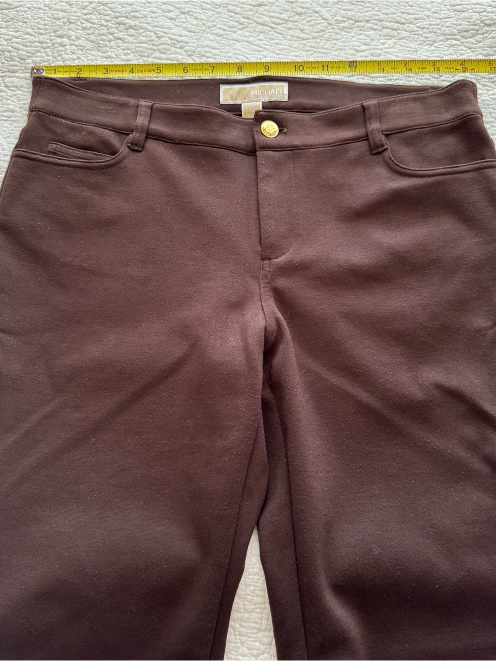 Michael Kors Dark Brown Straight Leg Pants